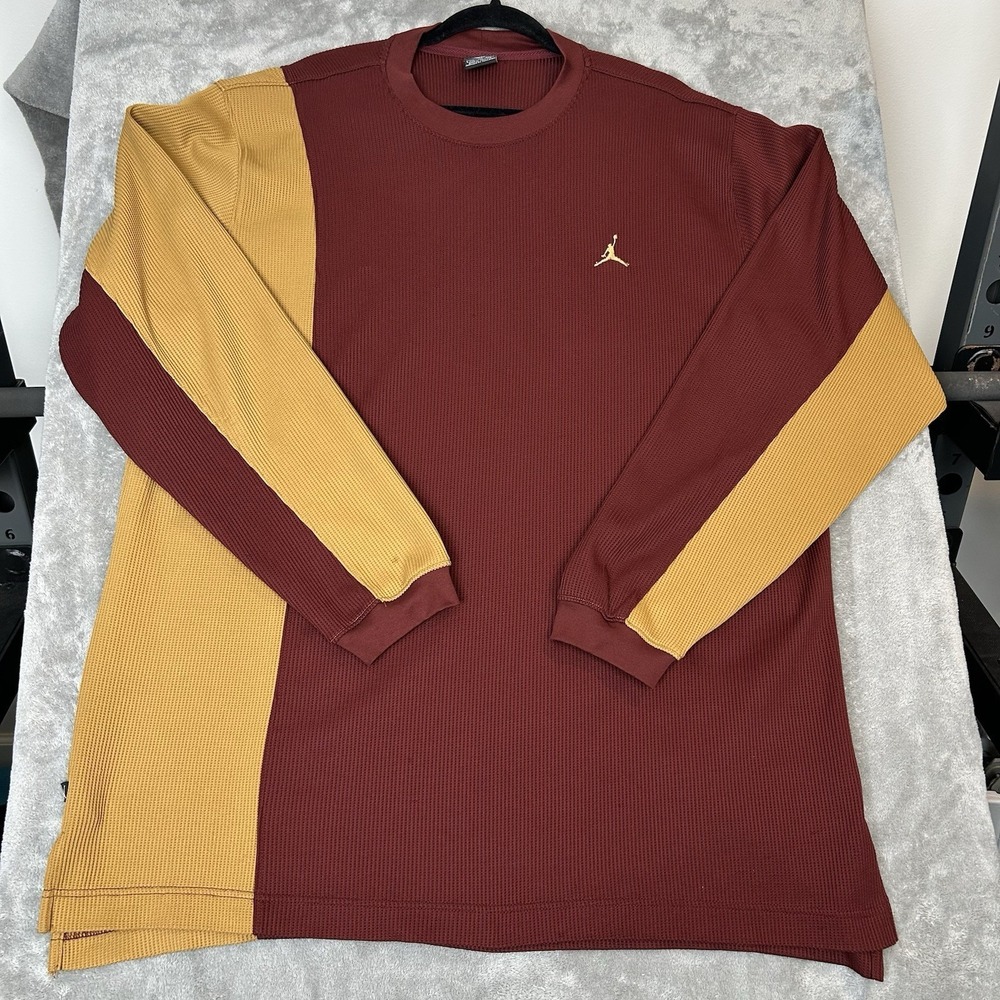 Air JORDAN Colorblock Crewneck Long Sleeves VTG 90s Basketball NBA Men's Sz 2XL